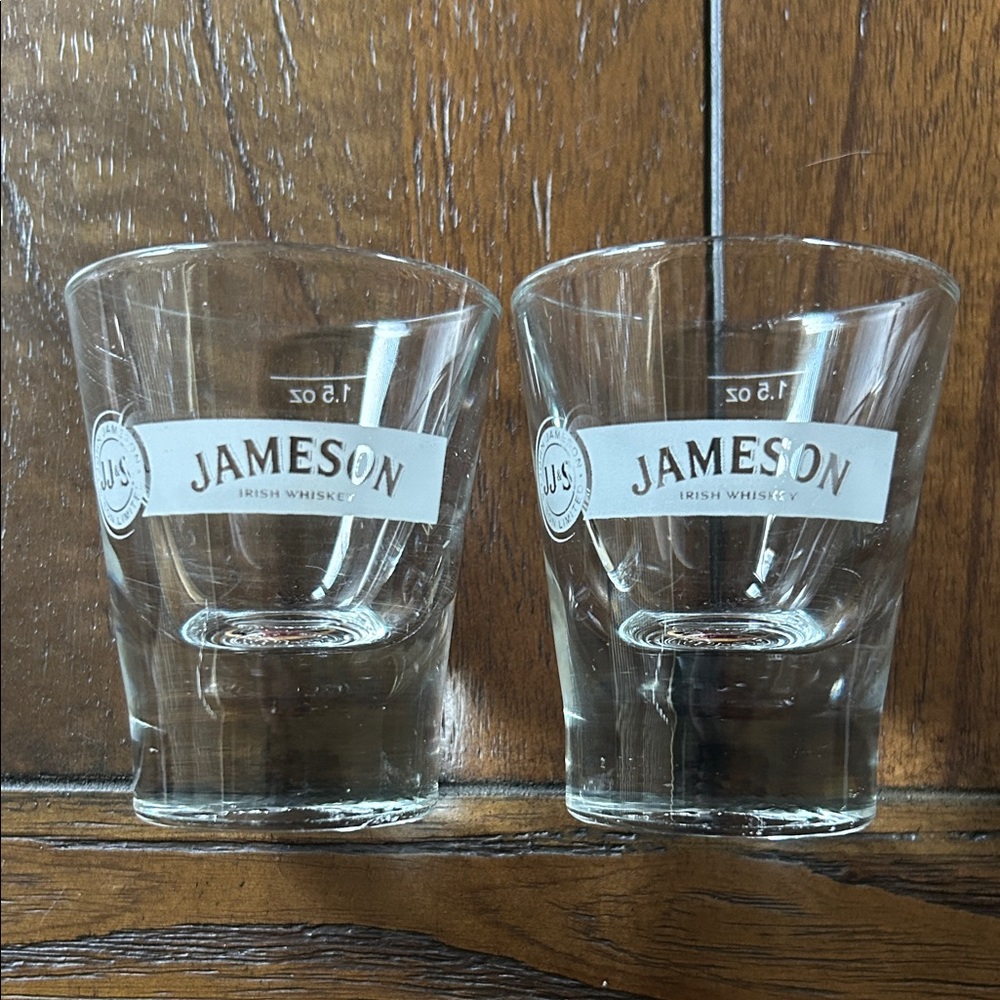 Pair Jameson Irish Whiskey 1.5 ounce Shot Glasses